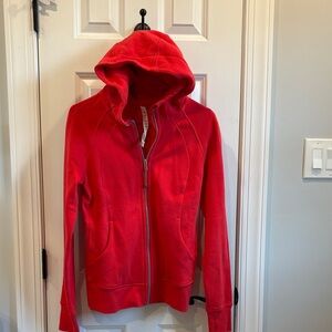 NWOT New Lululemon Red Scuba Hoodie Sz 6